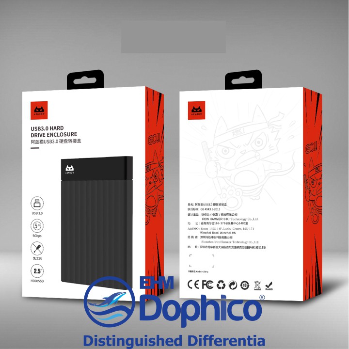 Box ổ cứng 2,5inch AZMEOW Sata3 – USB3.0 – CHÍNH HÃNG – Bảo hành 12 tháng – Box HDD – Box SSD