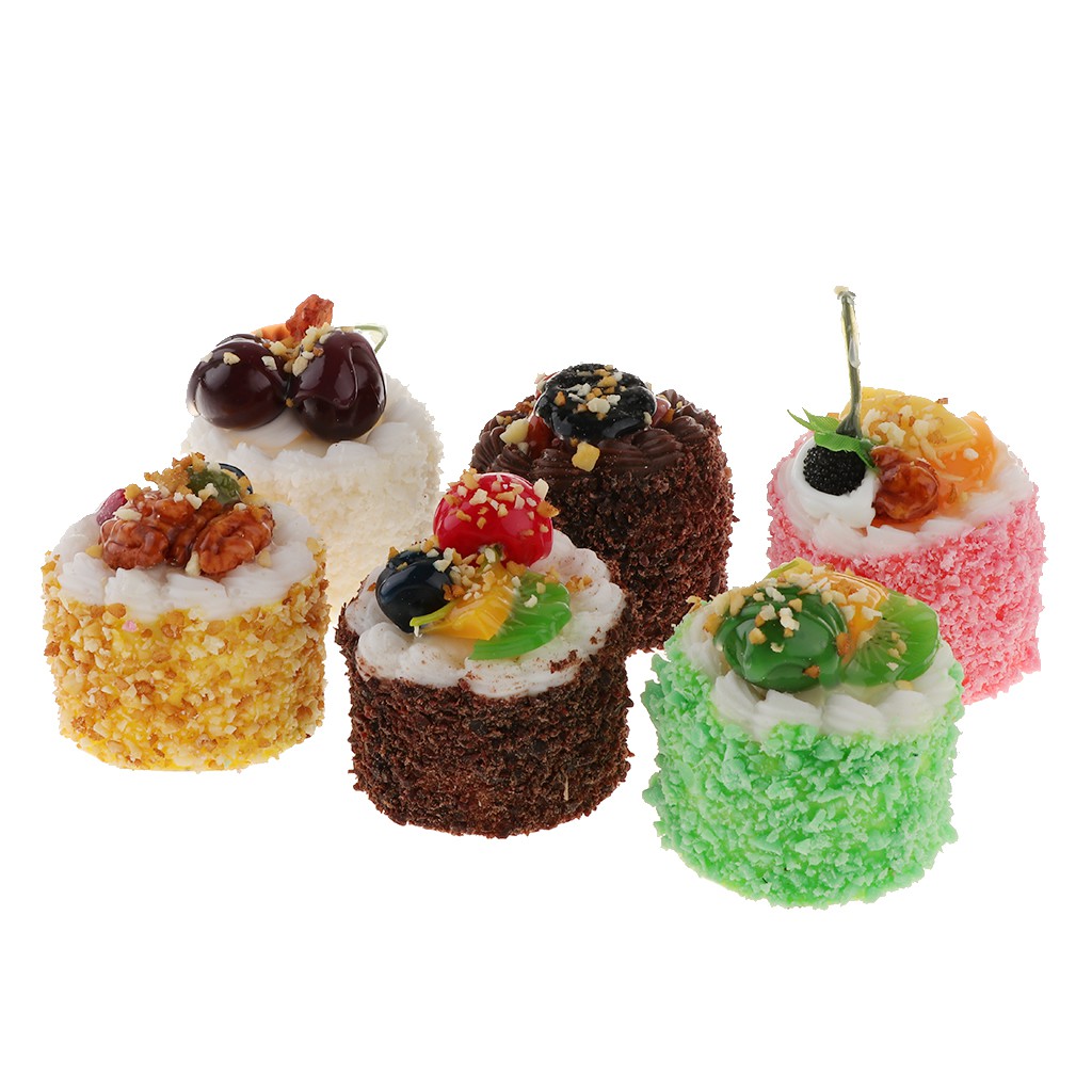 Bộ 6 Bánh Cupcake Giả Trang Trí Sinh Động