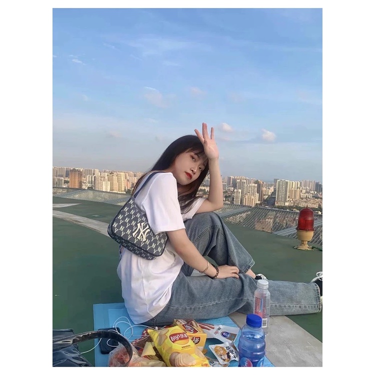 Túi xách kẹp nách đeo vai MLB NY nam nữ thời trang giá rẻ đẹp đi chơi phong cách hàn quốc dễ thương cute DC398