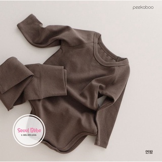 Bộ bodysuit basic cho bé đủ size bst Peekaboo made in Korea