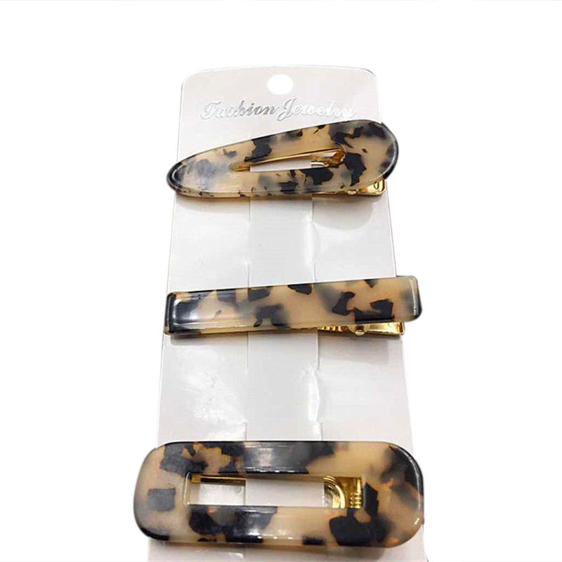 Set 3 Kẹp Tóc Nhựa Acrylic Dễ Thương Cho Nữ