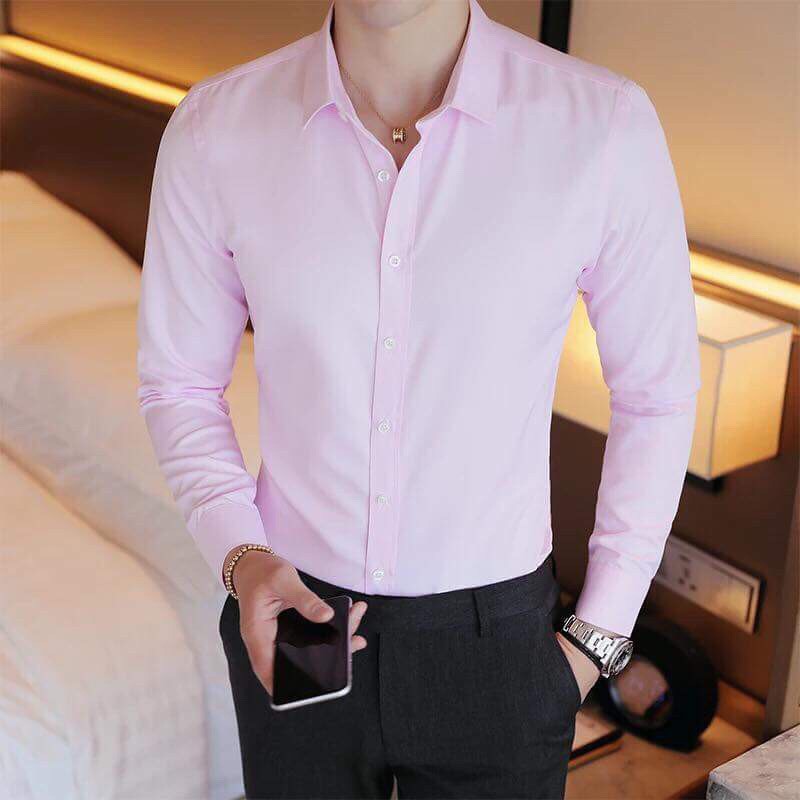 [MẪU MỚI-VNXK] Áo Sơ mi nam dài tay form slimfit Hàn Quốc vải cotton lụa mịn mát chống chăn chống xù