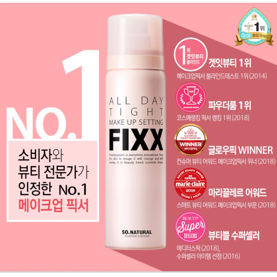 XỊT KHÓA LỚP TRANG ĐIỂM MAKE UP SO NATURAL ALL DAY TIGHT MAKE UP SETTING FIXER 75ML CHÍNH HÃNG - 7467 | BigBuy360 - bigbuy360.vn