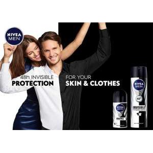 Xịt Ngăn Mùi Giảm Vết Ố Vàng Nivea Men Invisible For Black & White 150ml | BigBuy360 - bigbuy360.vn