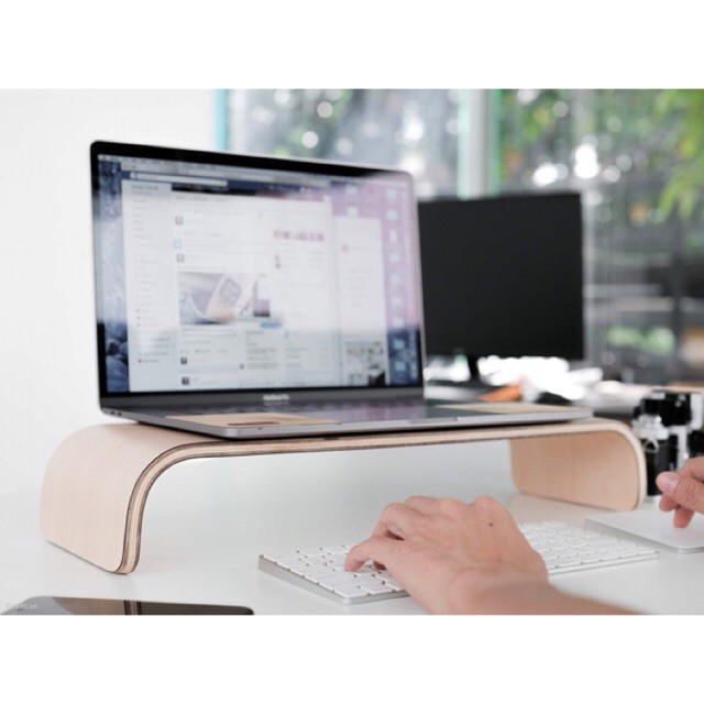 Kệ Màn Hình Máy Tính Màu Gỗ  Monitor Stand