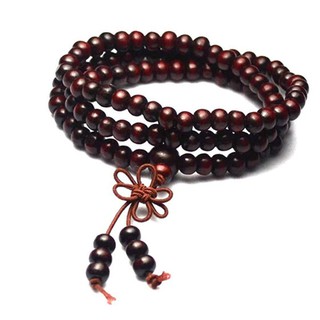 Chuỗi đeo tay tràng hạt Phật Giáo, 108 hạt, hạt 8li, Gỗ Tự nhiên 100%, kèm hộp lót lụa vàng, cực kì hợp khi làm quà tặng