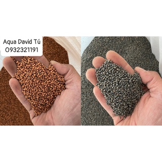Hạt gốm nền đỏ và đen dùng trải nền bể cá cảnh, bể thủy sinh