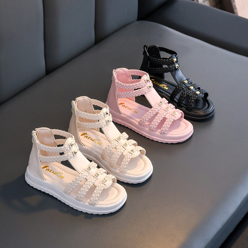 Giày Sandal Mềm Mại Thoải Mái Thời Trang Hàn Quốc Cho Bé Gái 4-15 Tuổi