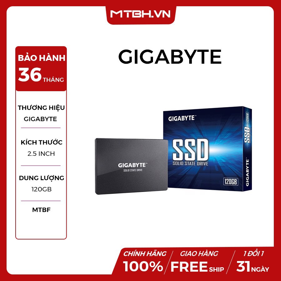 Ổ cứng SSD GIGABYTE 120GB 2.5" SATA 3 | BigBuy360 - bigbuy360.vn