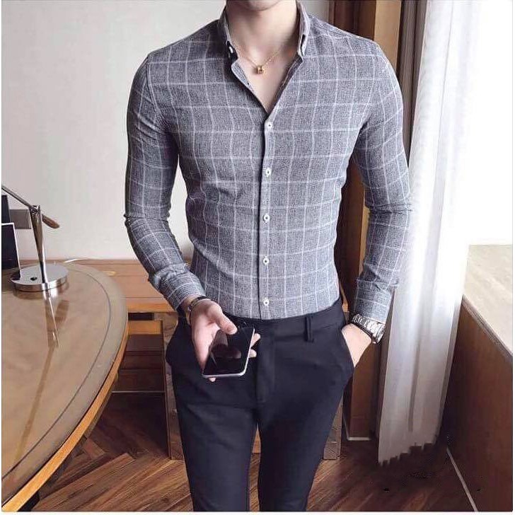 Áo Sơ Mi Họa Tiết Kẻ Caro ZM Cao Cấp Chất Vải Mềm Thoáng Mát Không Nhăn