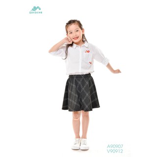Chân váy khóa kéo kẻ ô