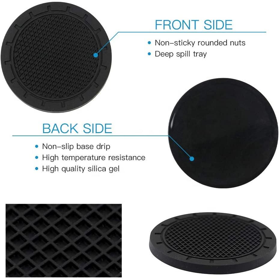 1 / 2 Đế Lót Ly Bằng Cao Su silicone Chống Trượt Hình Tròn
