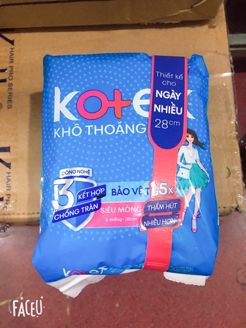 Băng vệ sinh Kotex khô thoáng siêu mỏng 6 miếng 28cm
