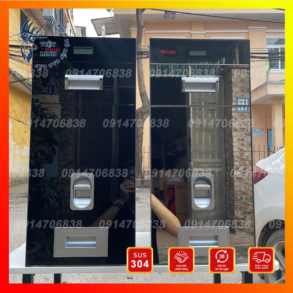 Thùng Gạo Mặt Gương Cường Lực Cao Cấp Hiển Thị Điện Tử