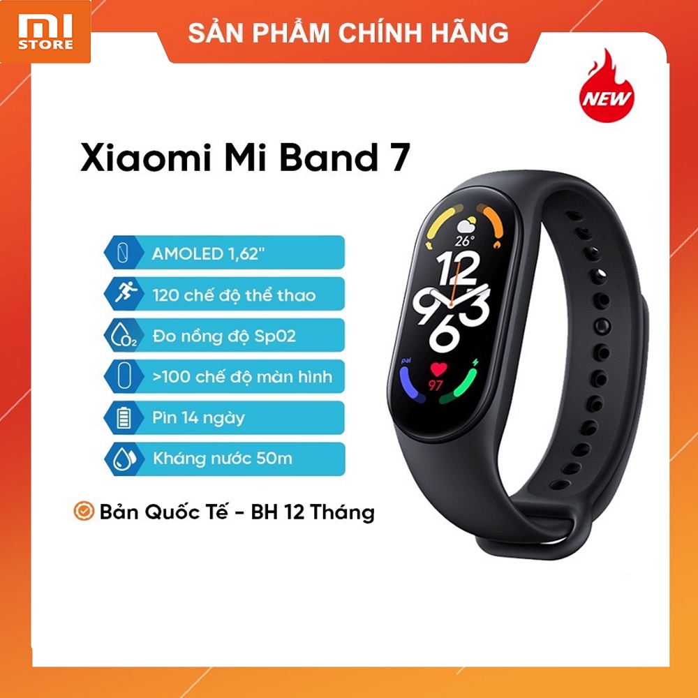 Vòng Đeo Tay Thông Minh Xiaomi Mi Band 7 - Bản quốc tế bảo hành 12 tháng