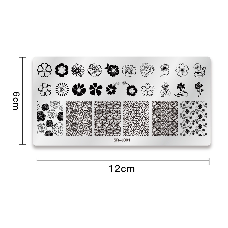 Tấm Khuôn In Trang Trí Móng Tay Nghệ Thuật MTSSII Thép Không Gỉ Chuyên Dụng