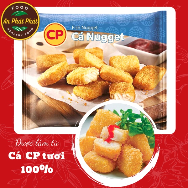 Cá nugget tẩm bột CP 300g, làm từ cá basa tươi, sản xuất tại nhà máy CP Việt Nam. Món ăn ặt dinh dưỡng An Phát Phát