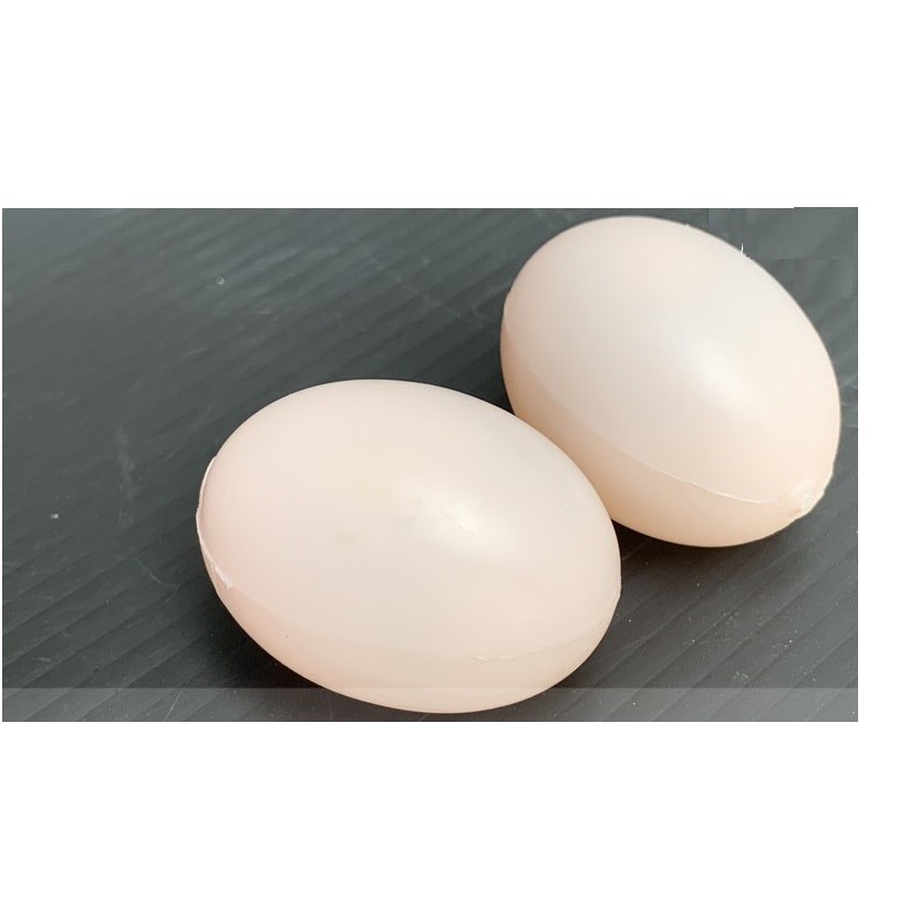 Doremiu- Trứng chim bồ câu bằng nhựa như thật (Ruột lỏng hồng) hỗ trợ bồ câu ấp đẻ đúng chỗ