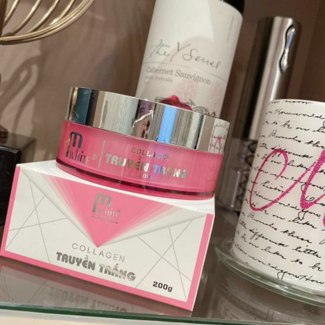 Body truyền trắng kén tằm hồng - collagen vanilla Mwhite