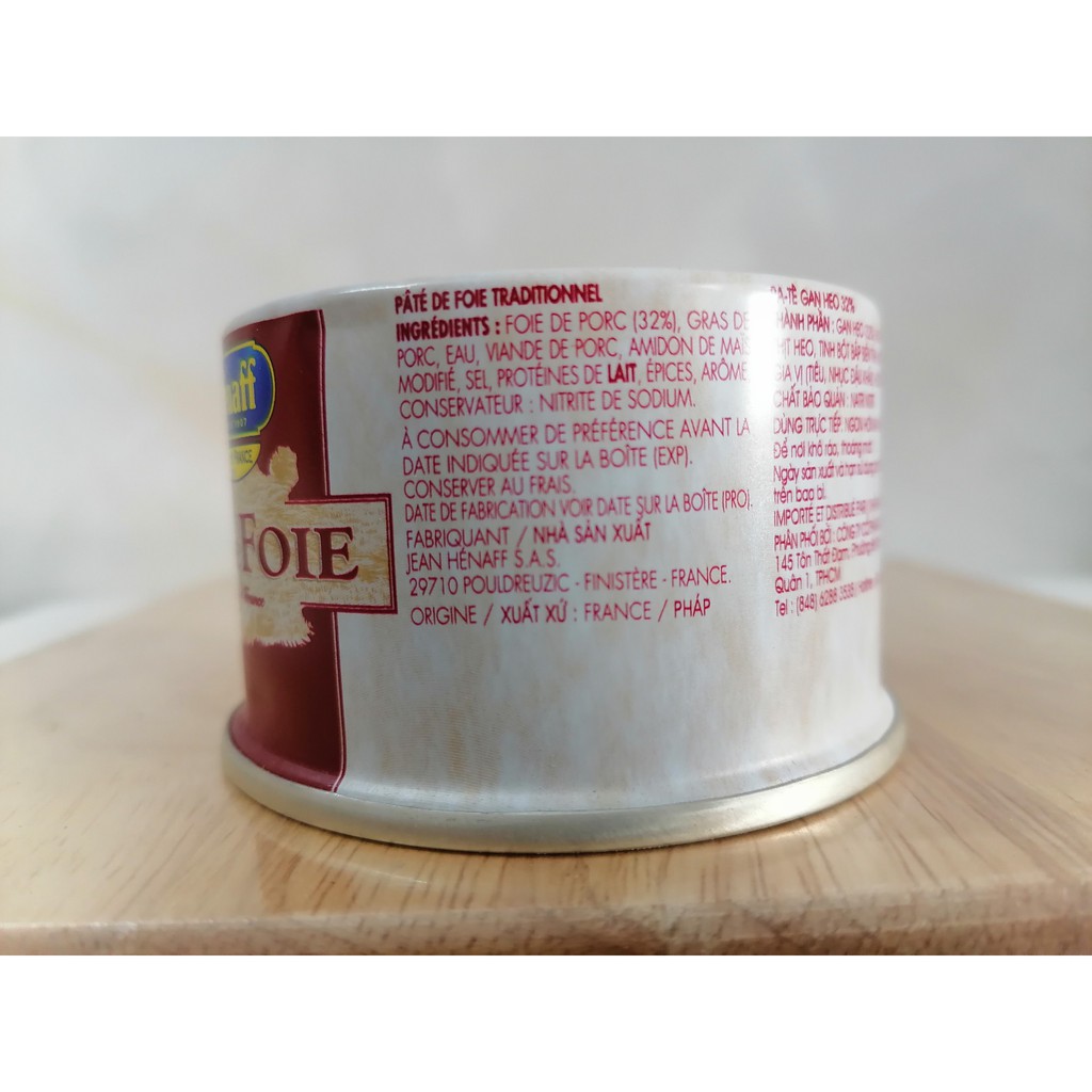 [Hộp ĐỎ 130g] PA TÊ GAN HEO 32% [France] HENAFF Pork Liver Pate (nvt)