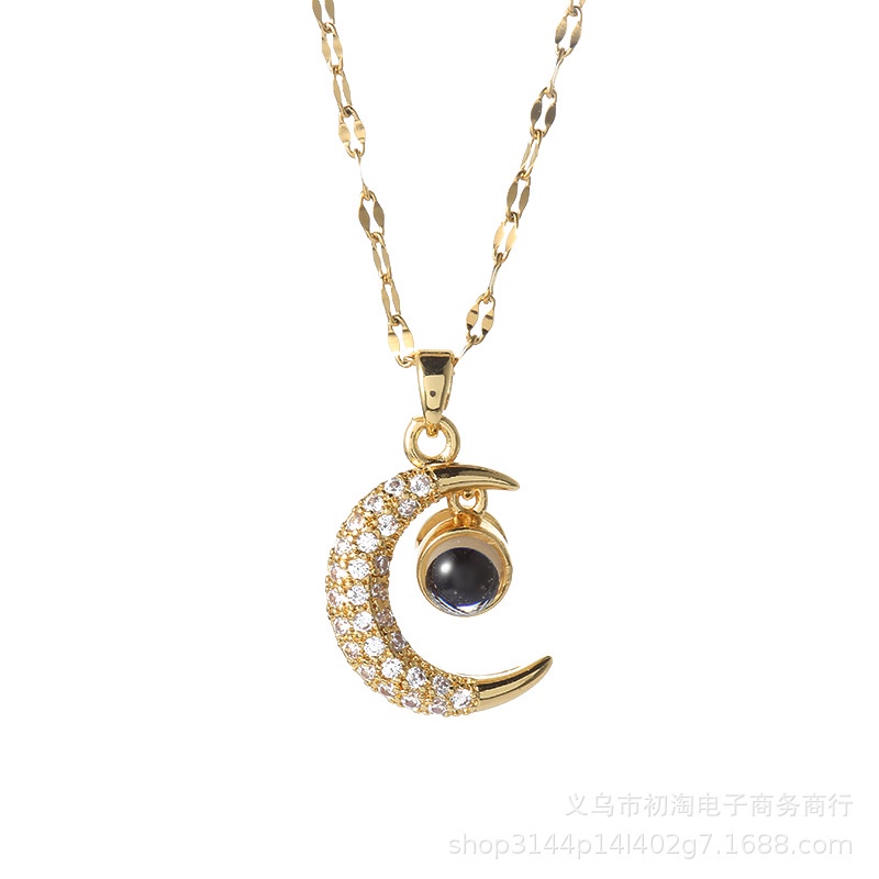 Dây Chuyền Thời Trang Chiếu Ra 100 Ngôn Ngữ I Love You Cho Nữ