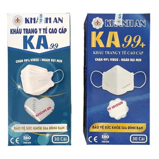 [Chính Hãng] Hộp 30 cái khẩu trang 4D Khánh An KA99 phong cách Hàn Quốc - 4 lớp kháng khuẩn, lọc bụi siêu mịn