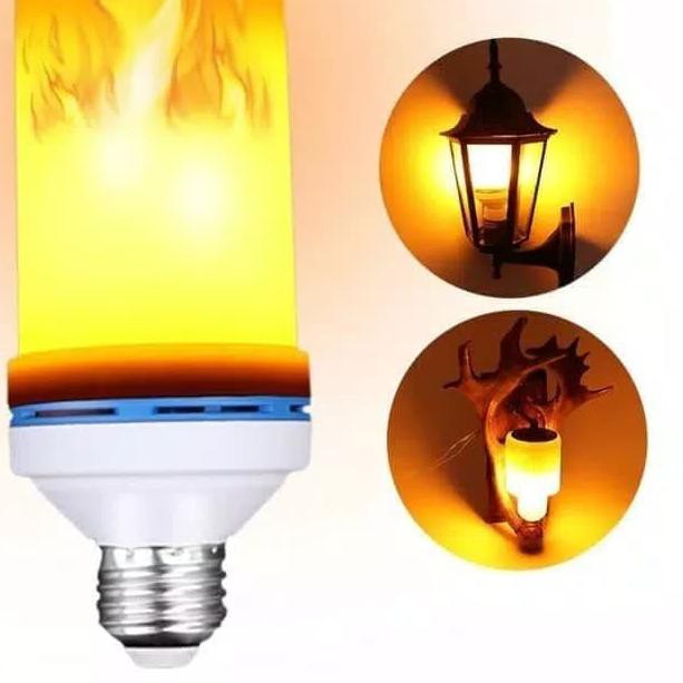 Bóng Đèn Led E27-9wattt 3 Trong 1 Hiệu Ứng Ngọn Lửa Biểu Tượng 2 Trong 1