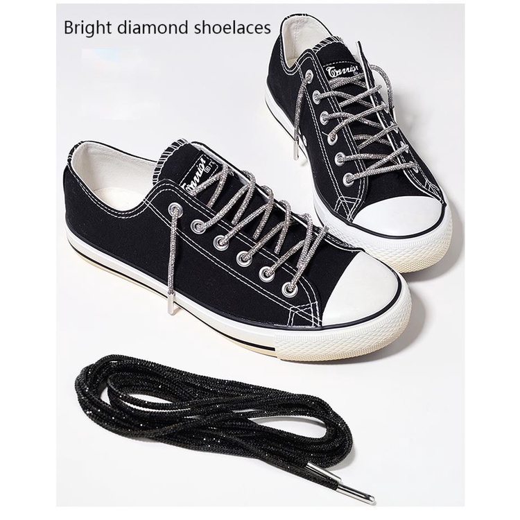 1 Dây Giày Đính Đá Giả Kim Cương Màu Cầu Vồng Thời Trang 100/120/140/160CM DIY