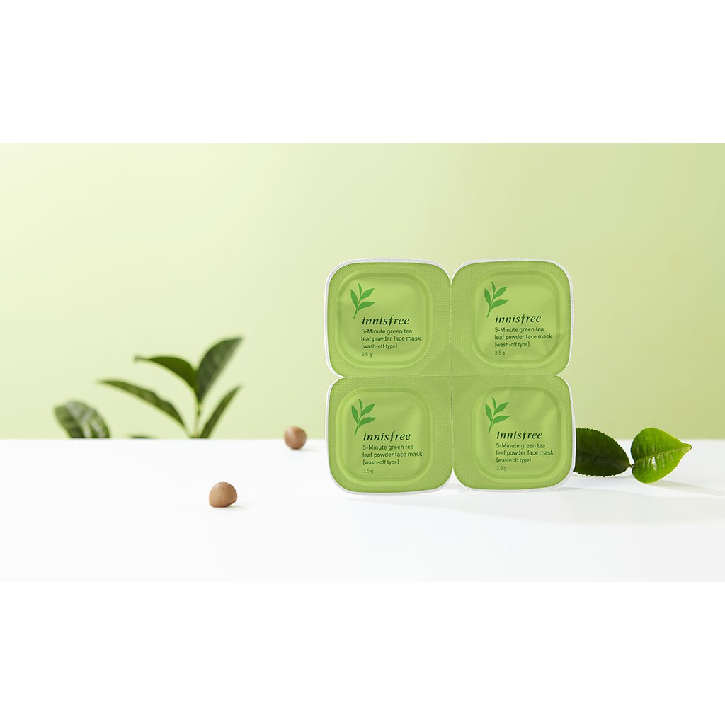 Mặt Nạ Bột Trà Xanh Innisfree 5 Minutes Green Tea Leaf Powder Face Mask