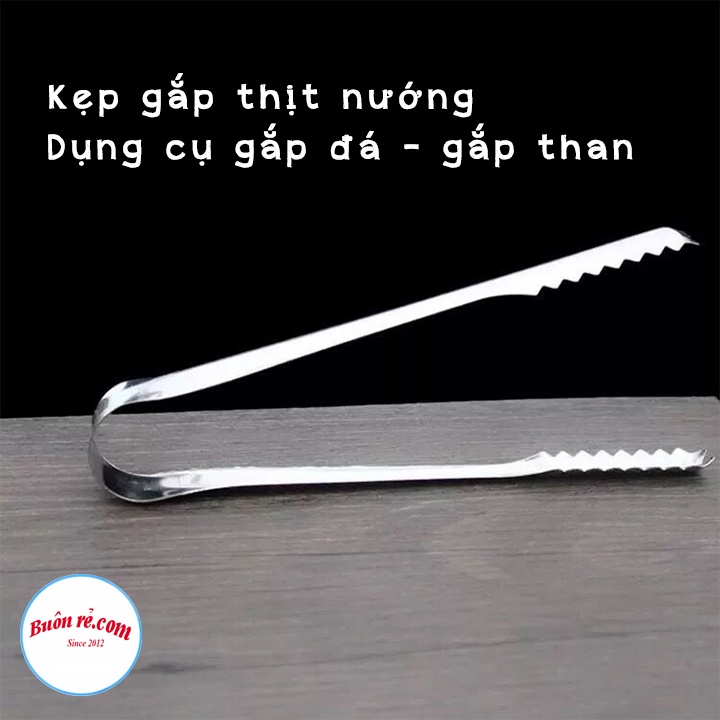 Kẹp gắp thịt nướng INOX 29CM - Kẹp gắp đá đảm bảo vệ sinh 00319