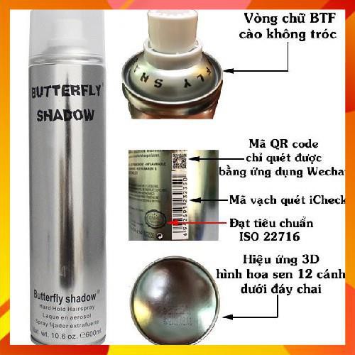 Gôm Xịt Tóc Butterfly Shadow 320ml loai 1 chuẩn salon