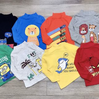 Combo 5 Áo cotton cổ 3 phân cho bé trai, bé gái