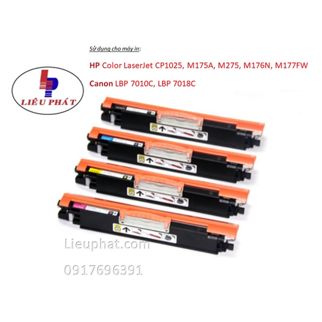 Hộp mực dùng cho máy in HP CP1025, 1025NW, MFP M175A, M275, M176N, M177FW, Canon LBP 7010C, LBP 7018C - 130A, 126A, 329
