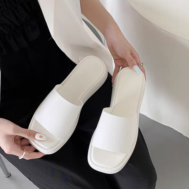 Dép nữ quai ngang đế 3P trơn sang xịn ***
