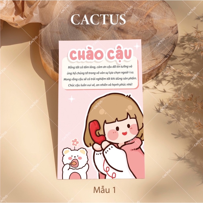 Combo 100 Card Cảm ơn khách hàng , Card Thank You 1 mặt