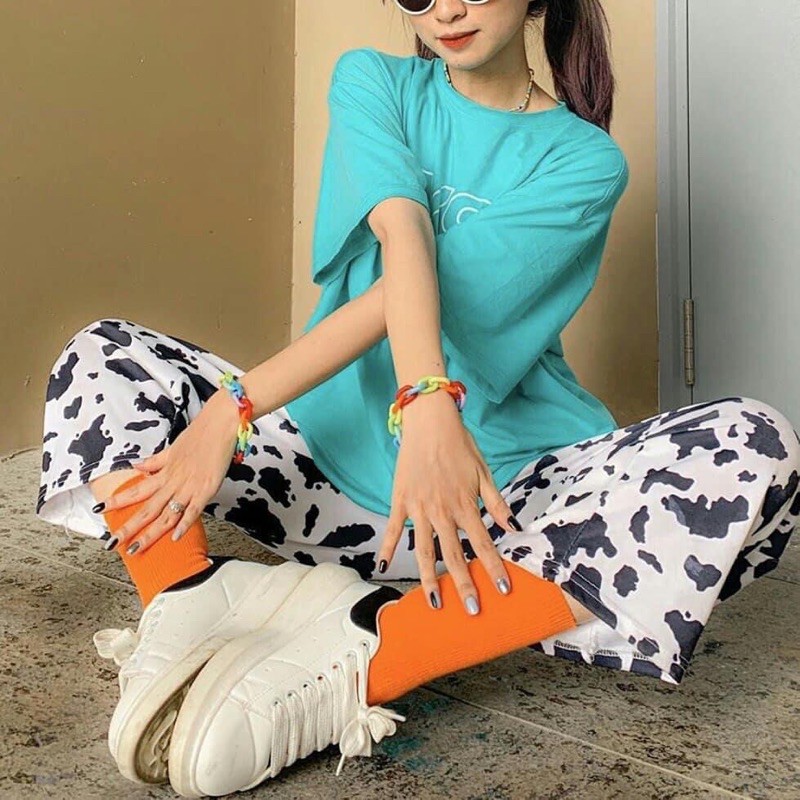 Quần Cartoon Bò Sữa/Cartoon Pant Unisex Kèm Ảnh Thật