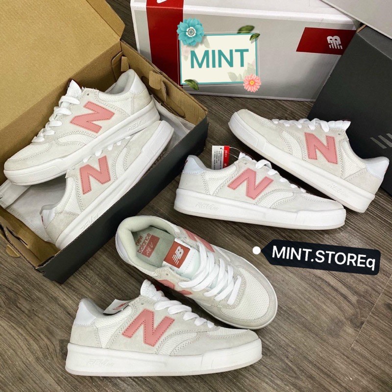 (Video cận cảnh) GIÀY SNEAKERS N.B TRẮNG CHỮ HỒNG