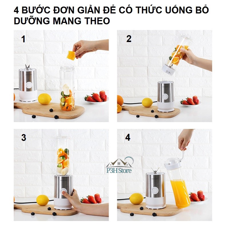 Máy Xay Sinh Tố 600ml Mini Juicer LocknLock EJM241