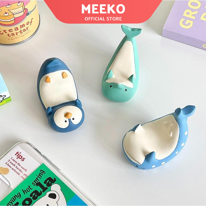 Giá đỡ điện thoại dễ thương Cute Blue, Decor bàn làm việc ( 3 phiên bản) MEEKO
