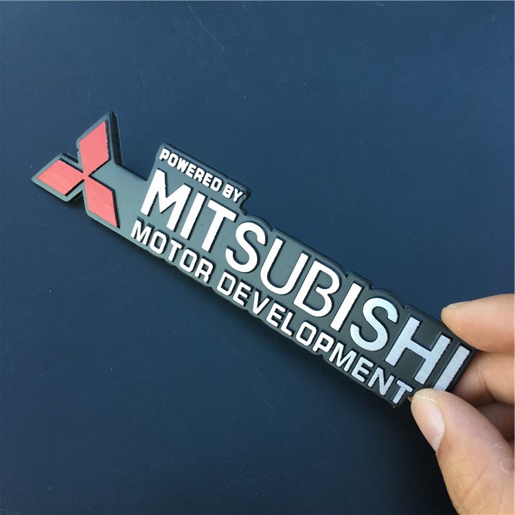 Miếng dán logo 3D trang trí xe ô tô Mitsubishi