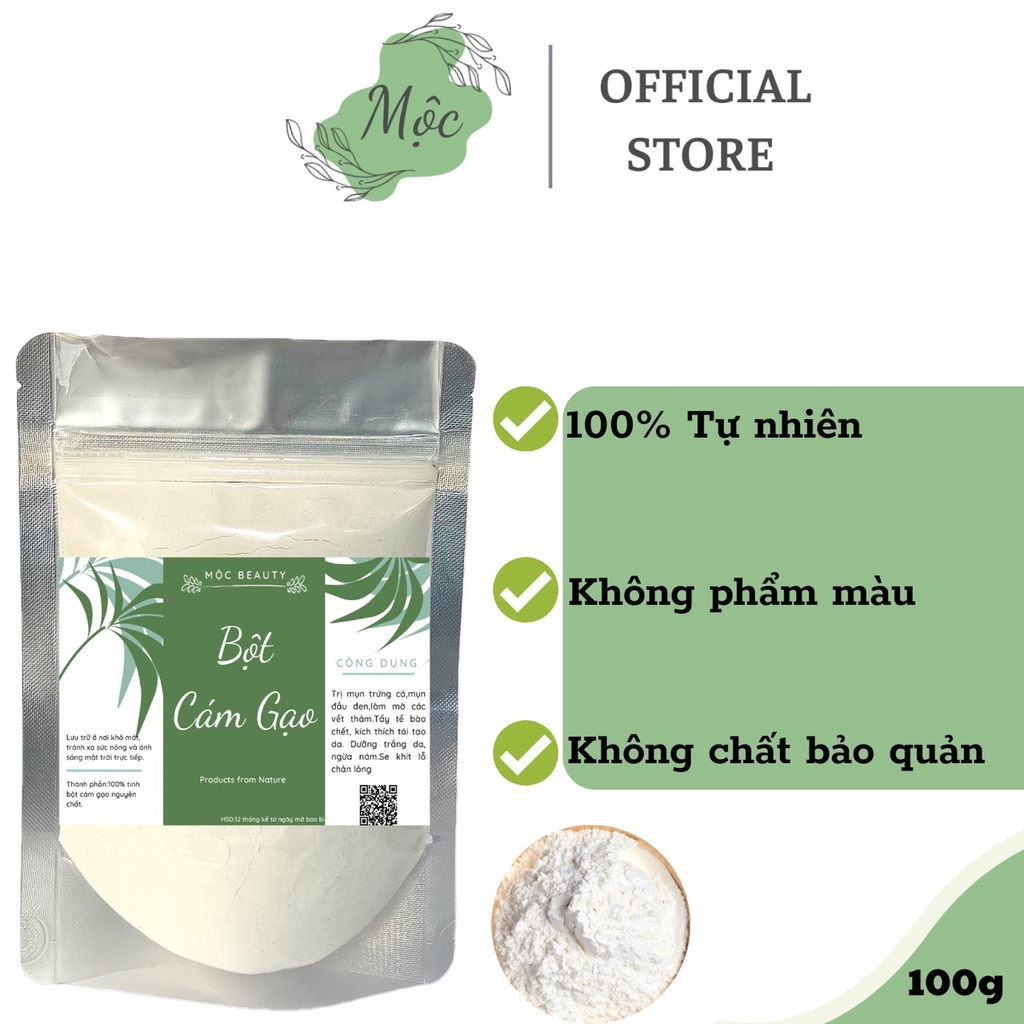 100gr bột cám gạo nguyên chất