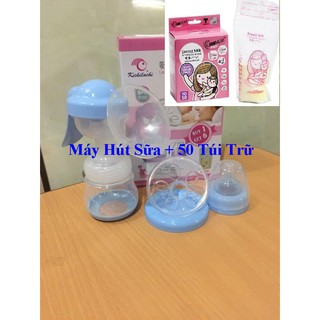 Combo Máy Hút Sữa Cầm Tay Kichilachi Nhật và 50 Túi trữ sữa Sunmum Thái Lan