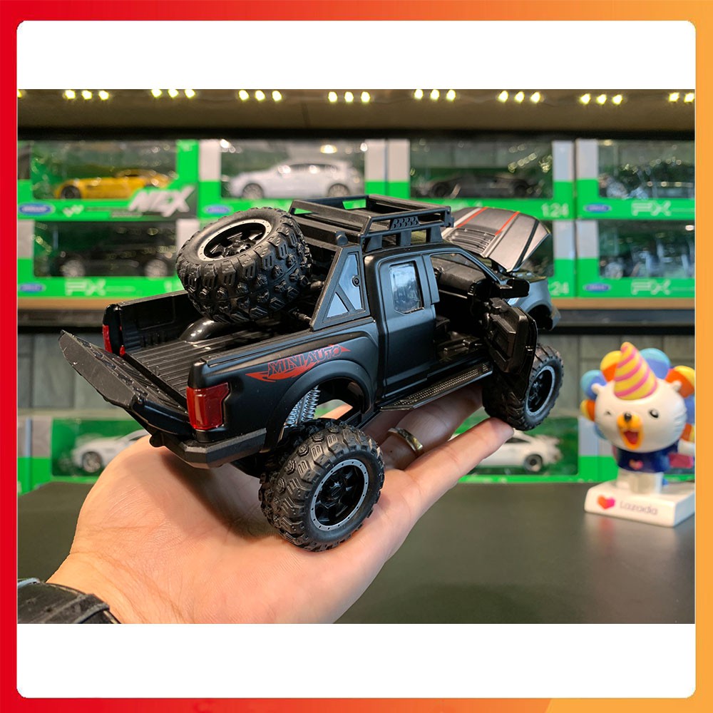 Xe đồ chơi Ford F150 Raptor Offroad tỉ lệ 1:32 kim loại cao cấp, có nhún, đèn và âm thanh