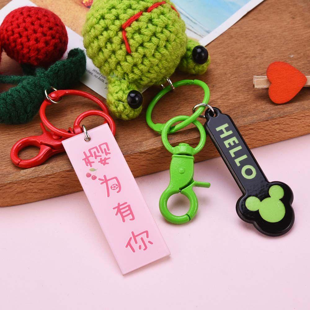 LANFY Móc Chìa Khóa Hình Quả Cherry Bằng Lông Nhung Đan Tay Dễ Thương