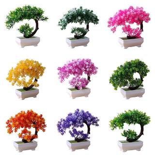 Chậu cây bonsai giả nhiều màu mini dùng trang trí tiện dụng