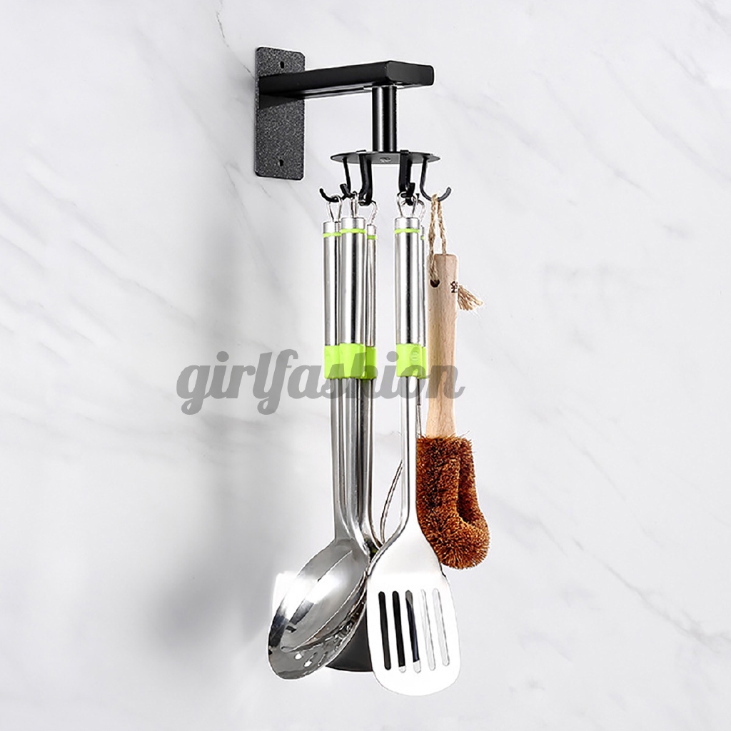 Giá Để Dụng Cụ Nhà Bếp Xoay 360 Độ Gắn Tường Tiện Lợi