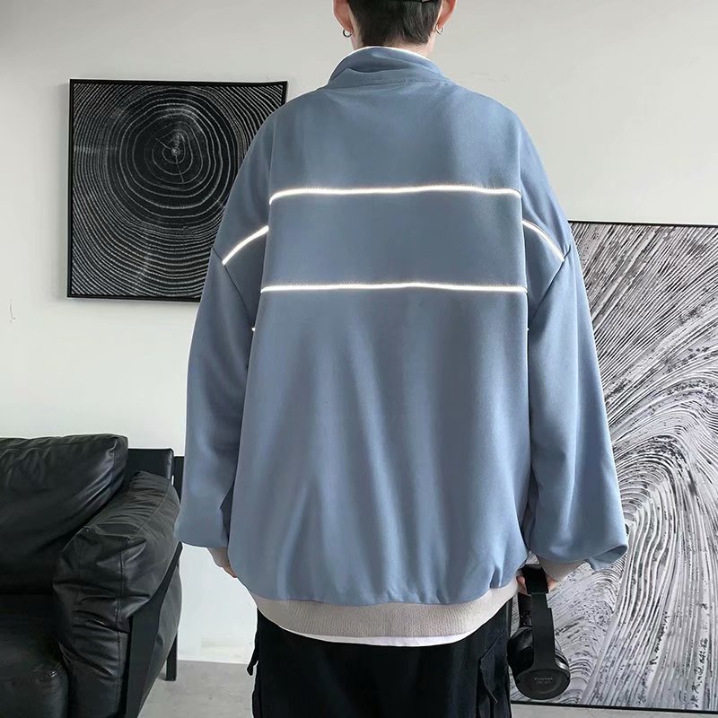 áo khoác nam unisex áo khoác gió 2 lớp áo dài tay áo varsity jacket thời trang retro áo bóng chày trẻ tuổi phong cách Hàn Quốc áo khoác nữ