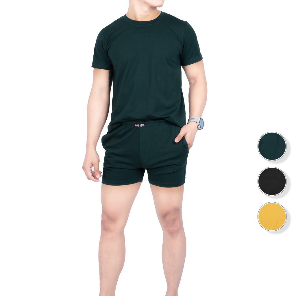 Bộ quần áo nam mặc nhà cao cấp BAMIHOME chất thun hàn co giãn thoáng mát CB-01