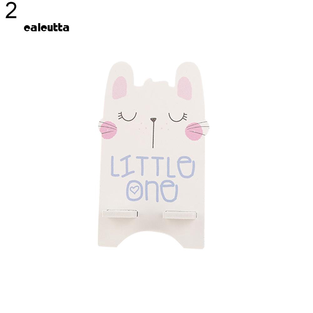 CAL_Cute Creative Animal Panda Bunny Dinosaur Wooden Phone Stand Bracket Holder Tool