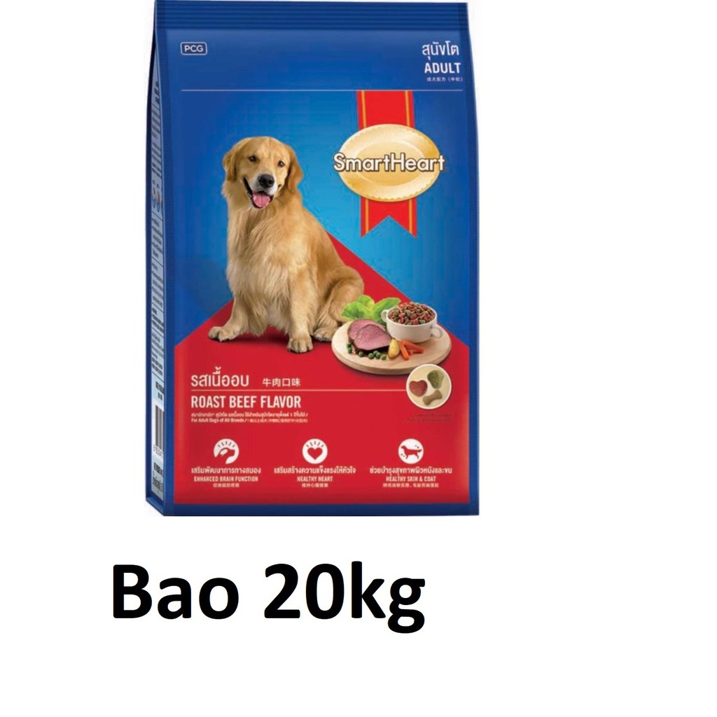 Hỗ trợ Ship-  (bao 20kg) Smartheart adult - Thức ăn cho chó (mỗi bao 50 gói 400gr)